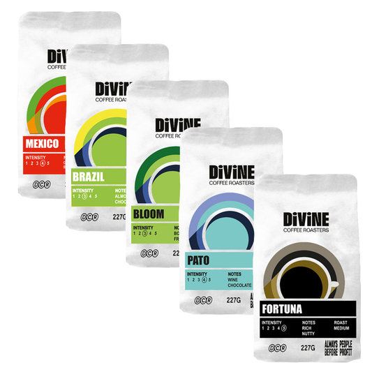 DIVINE STARTER SELECTION PACK (5 UNIQUE COFFEES)