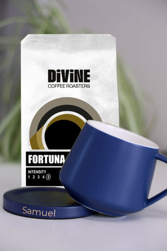 Mug + Personalised Coaster and Coffee Set - Divine x Avorium